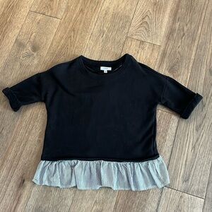 KENSIE | black layered sweater, size small